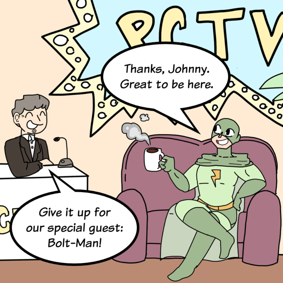 COMIC : BOLT-MAN & VOLT-GIRL AND THE MASKED MYSTERY – PART 3 OF 4