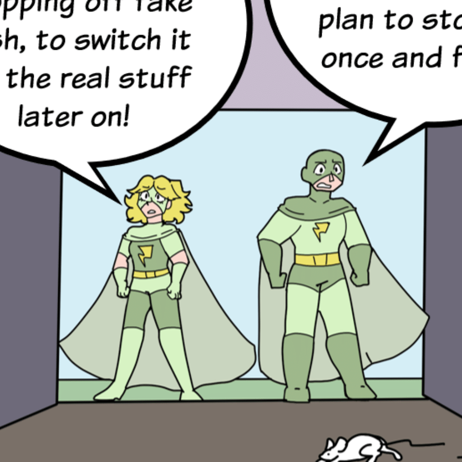 COMIC : BOLT-MAN & VOLT-GIRL AND THE REVERSE ROBBERIES – PART 3 OF 4